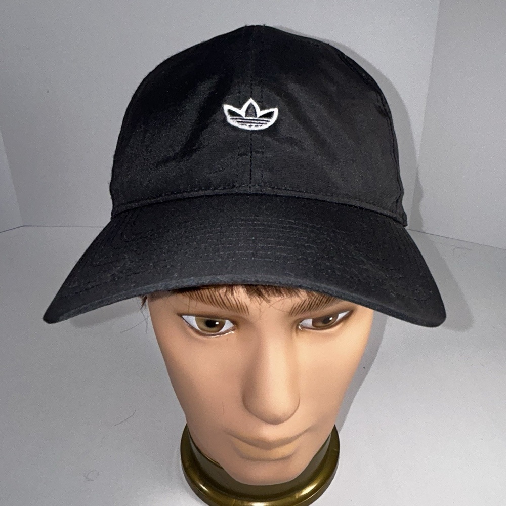Adidas Hat Cap Strap Back Black Lightweight Trefoil Logo One‎ Size Golf Tennis